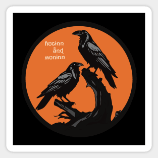 Huginn and Muninn Odin’s Ravens Sticker